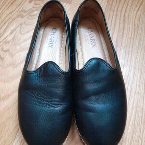 Charix Black Slip-On Loafers